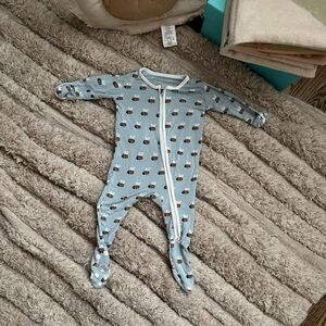 Blue Bee Print Kids One Piece